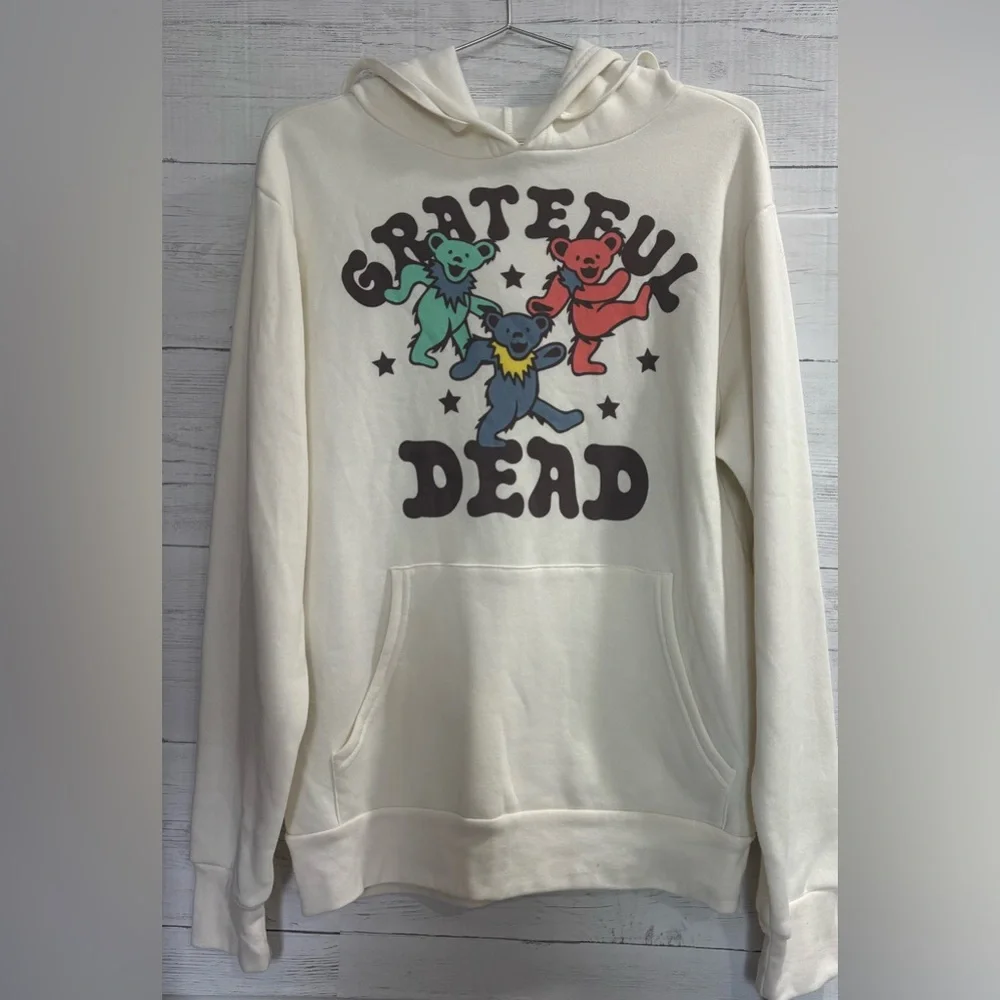 NWT Grateful Dead Hoodie Small Dancing Bears Graphic Sweatshirt Merch Unisex - Picture 2 of 7